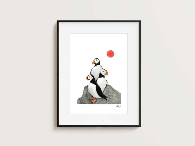 Puffin Summer – A4 Print