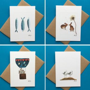 Summer Greetings Cards - Pack of 4