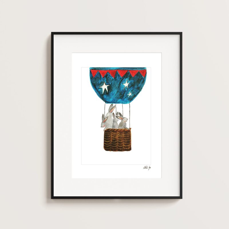 Hot air balloon ride - A4 Print