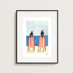 Summer Puffins - A4 Print