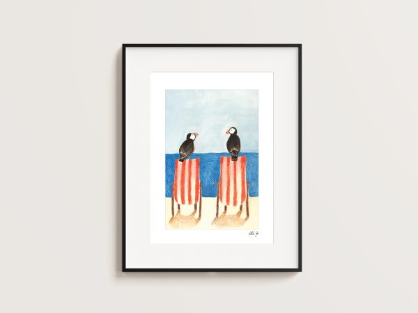 Summer Puffins - A4 Print