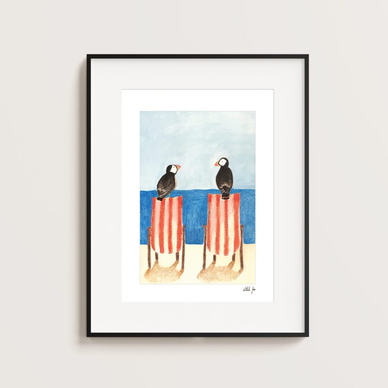 Summer Puffins - A4 Print