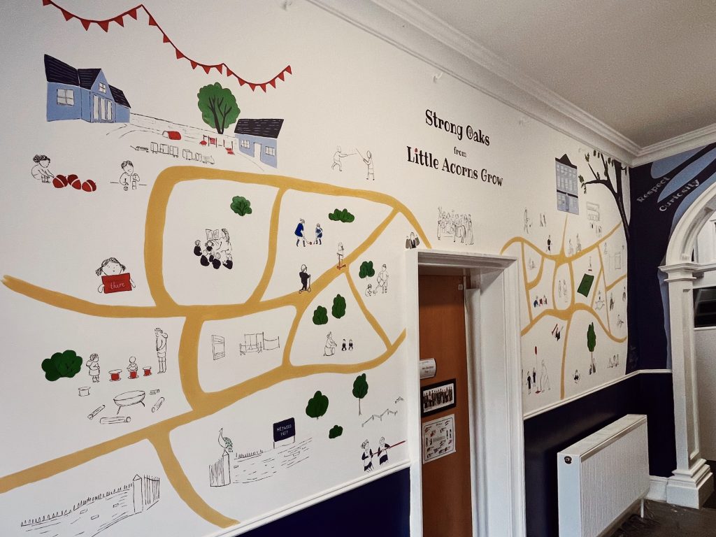 Mural, Map. Storytelling.
Artist Nathalie Goss