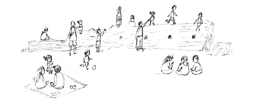 Black and White Sydney garden Custom illustration. Storytelling illustration