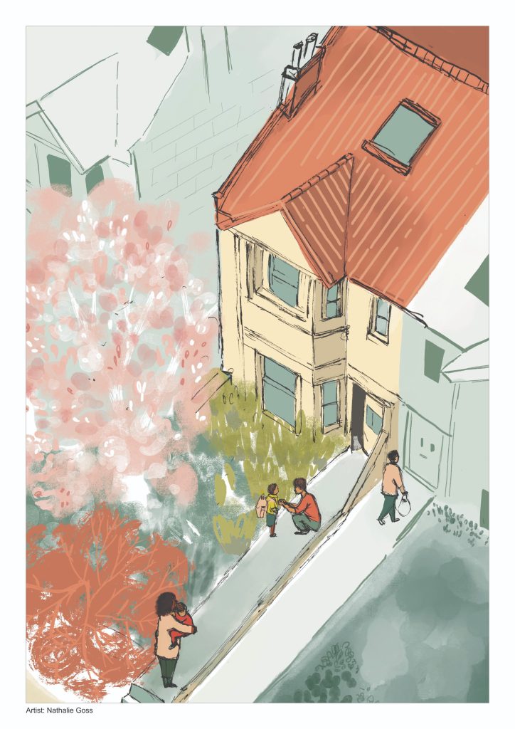 Estate agent, House illustrations. Personal gift. Home illustrations