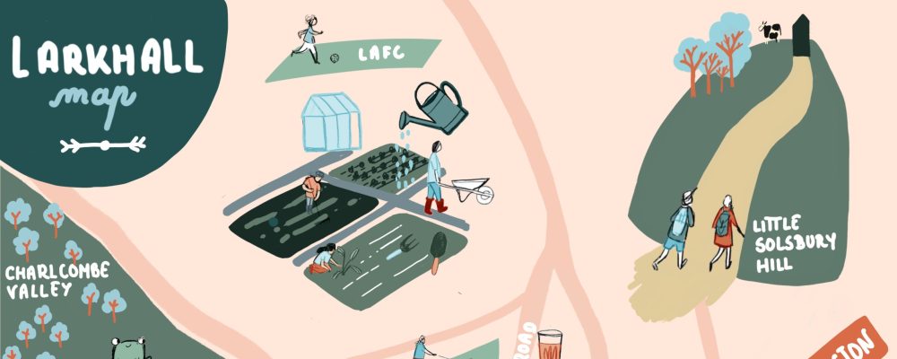 Map Map illustration Bath, Larkhall