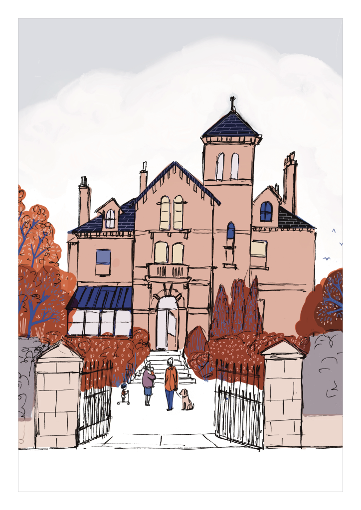 Story telling House illustration for Ellie Thomas, estate agent