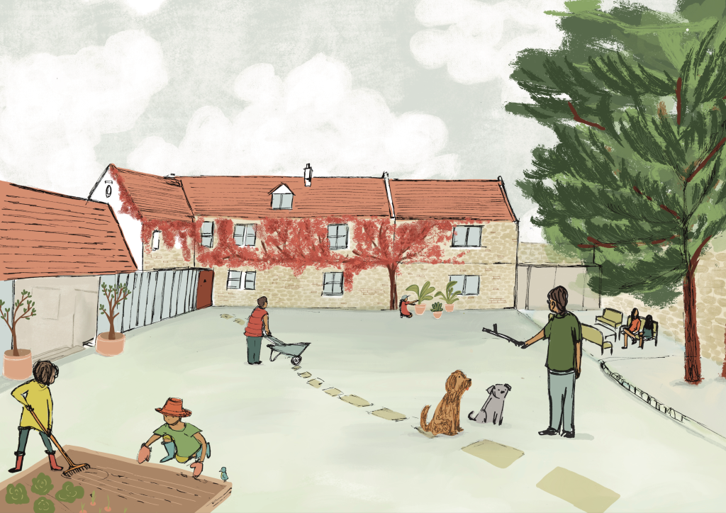 Story telling House illustration for Ellie Thomas, estate agent